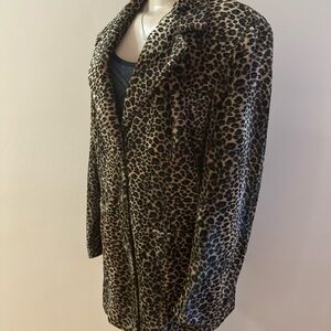 Vintage Terry Lewis Classic Luxuries Leopard Print Women's Jacket Size Large.